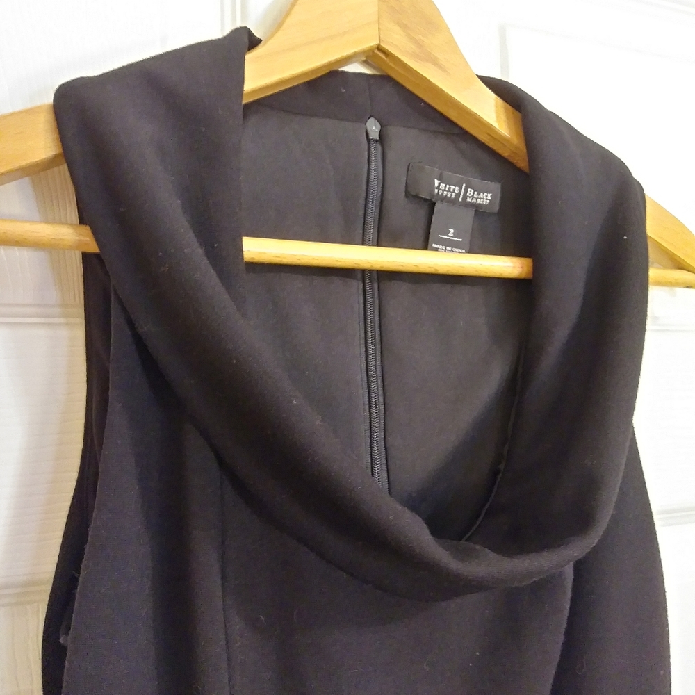 White House Black Market Black cowl neck dress